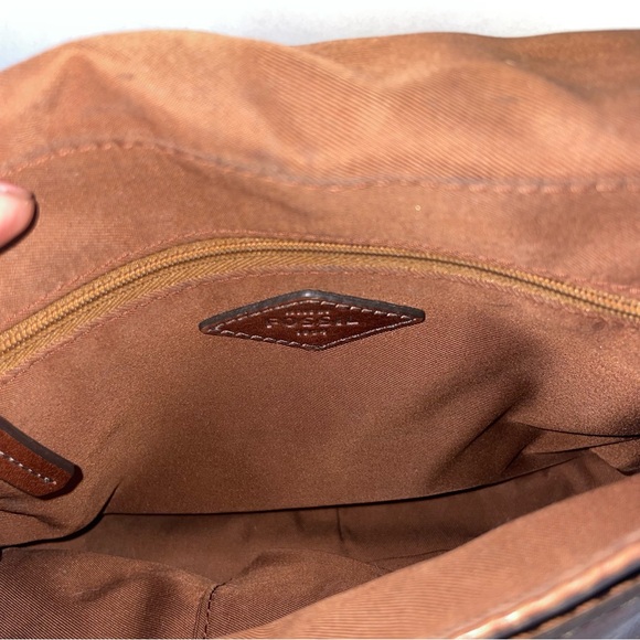 Fossil Brown Leather Messenger Crossbody Flap Saddle Bag - Picture 14 of 14